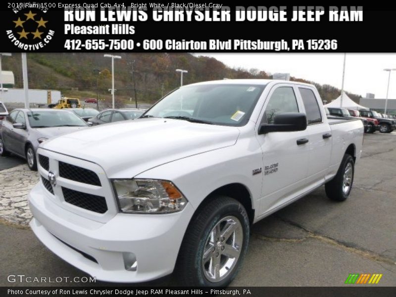 Bright White / Black/Diesel Gray 2015 Ram 1500 Express Quad Cab 4x4