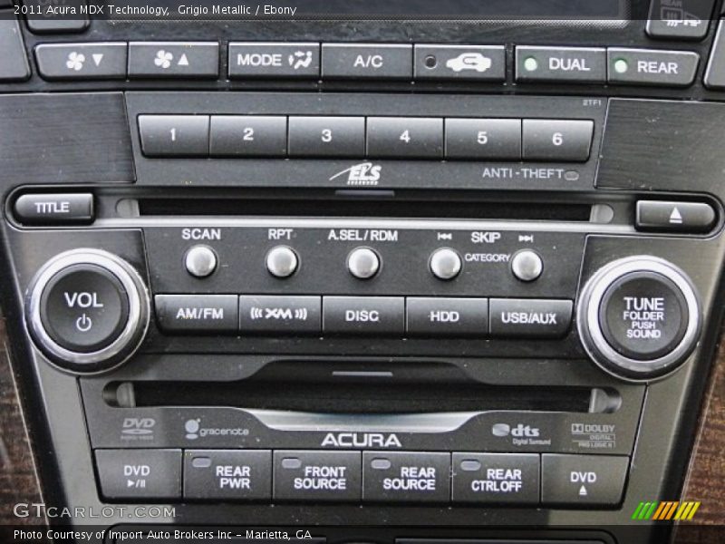 Grigio Metallic / Ebony 2011 Acura MDX Technology