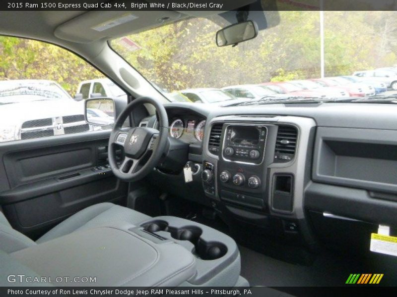 Bright White / Black/Diesel Gray 2015 Ram 1500 Express Quad Cab 4x4