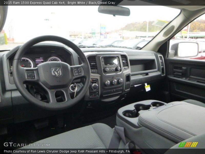 Bright White / Black/Diesel Gray 2015 Ram 1500 Express Quad Cab 4x4