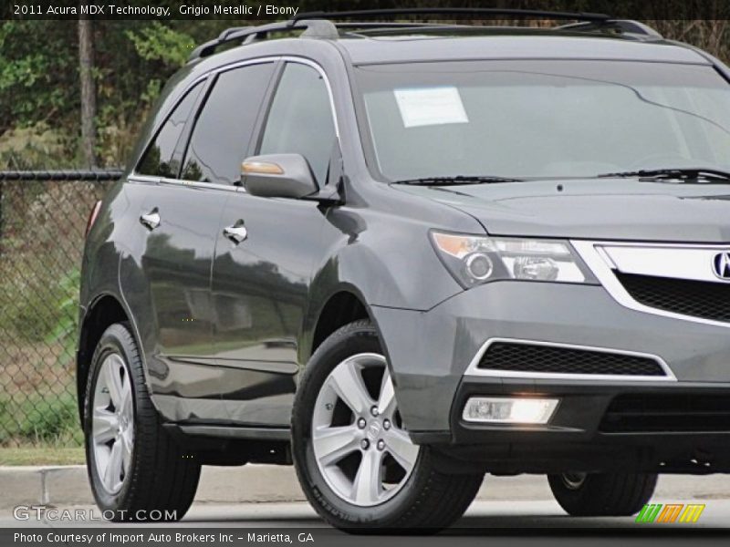 Grigio Metallic / Ebony 2011 Acura MDX Technology