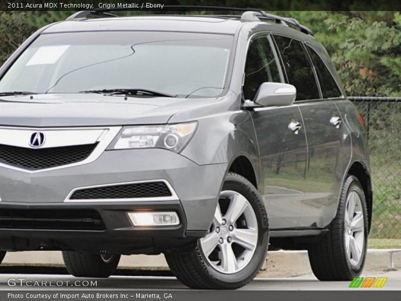 Grigio Metallic / Ebony 2011 Acura MDX Technology