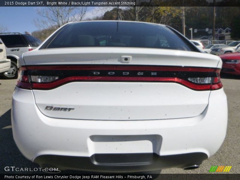 Bright White / Black/Light Tungsten Accent Stitching 2015 Dodge Dart SXT