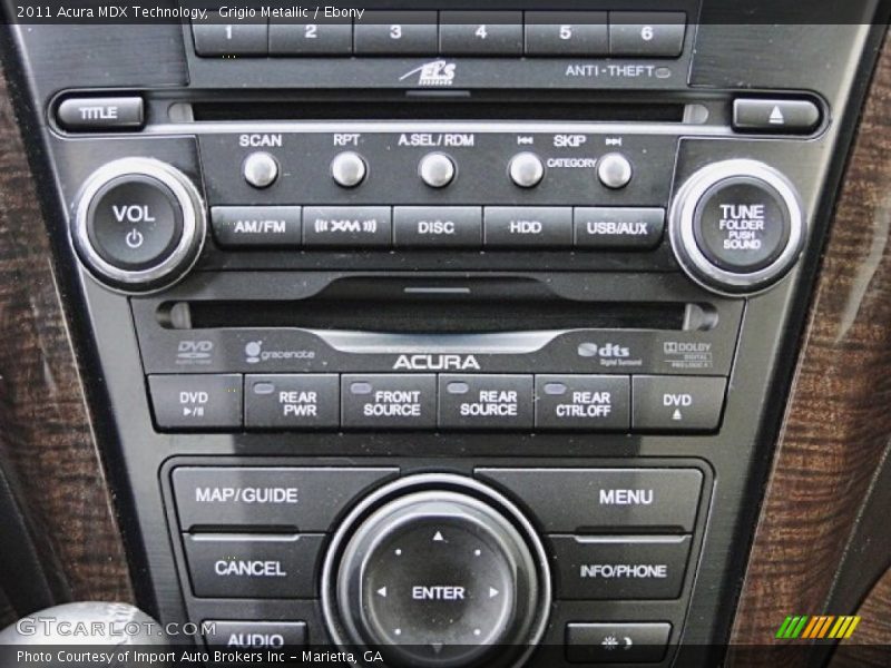 Grigio Metallic / Ebony 2011 Acura MDX Technology