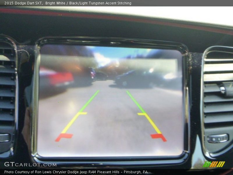 Bright White / Black/Light Tungsten Accent Stitching 2015 Dodge Dart SXT