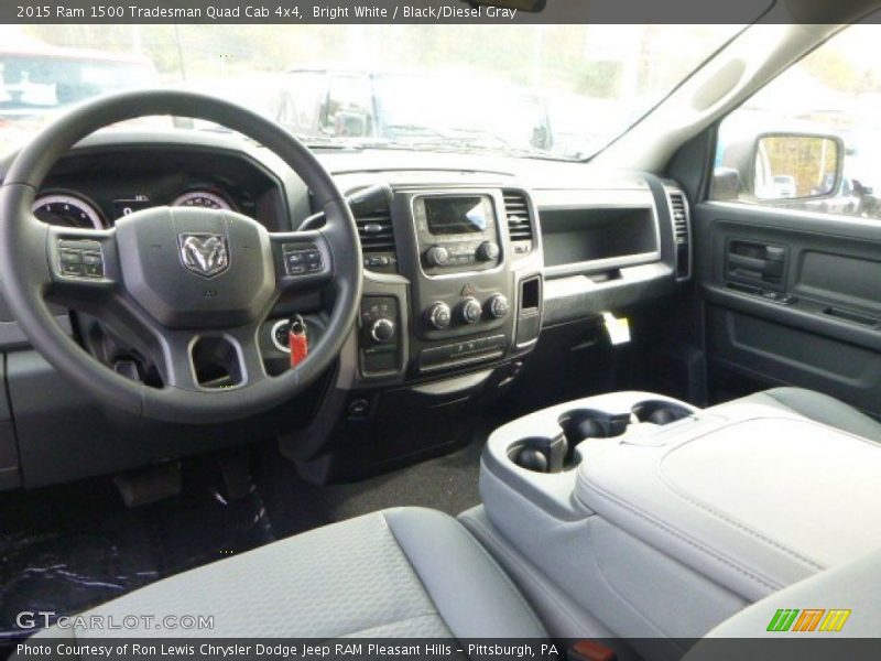 Bright White / Black/Diesel Gray 2015 Ram 1500 Tradesman Quad Cab 4x4