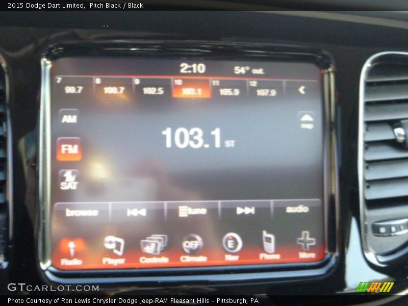 Pitch Black / Black 2015 Dodge Dart Limited