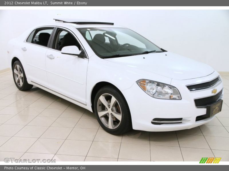 Summit White / Ebony 2012 Chevrolet Malibu LT