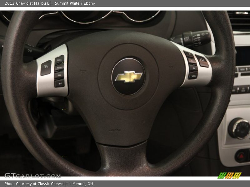 Summit White / Ebony 2012 Chevrolet Malibu LT