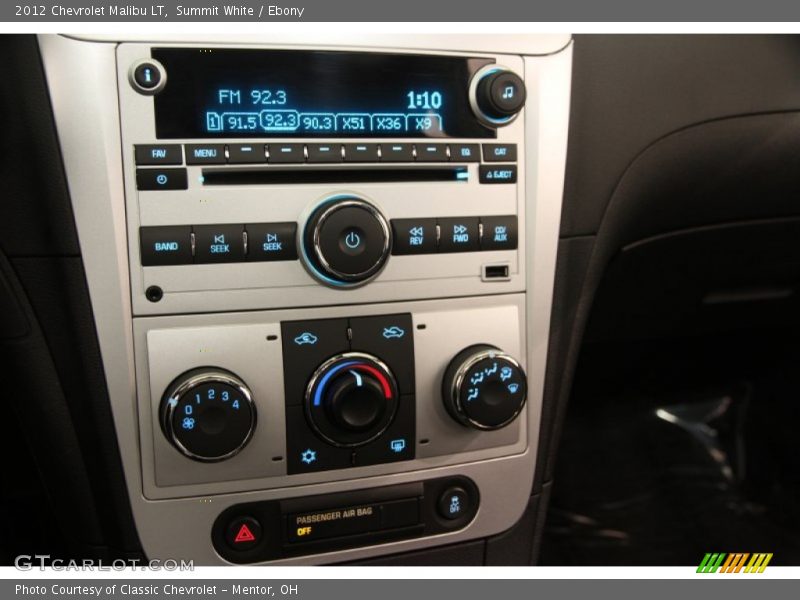 Summit White / Ebony 2012 Chevrolet Malibu LT