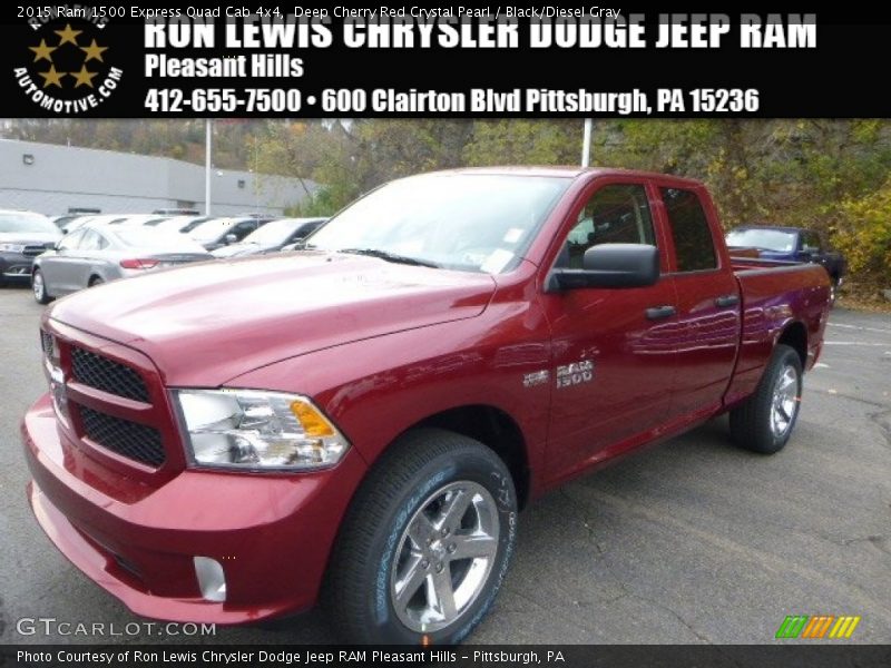 Deep Cherry Red Crystal Pearl / Black/Diesel Gray 2015 Ram 1500 Express Quad Cab 4x4