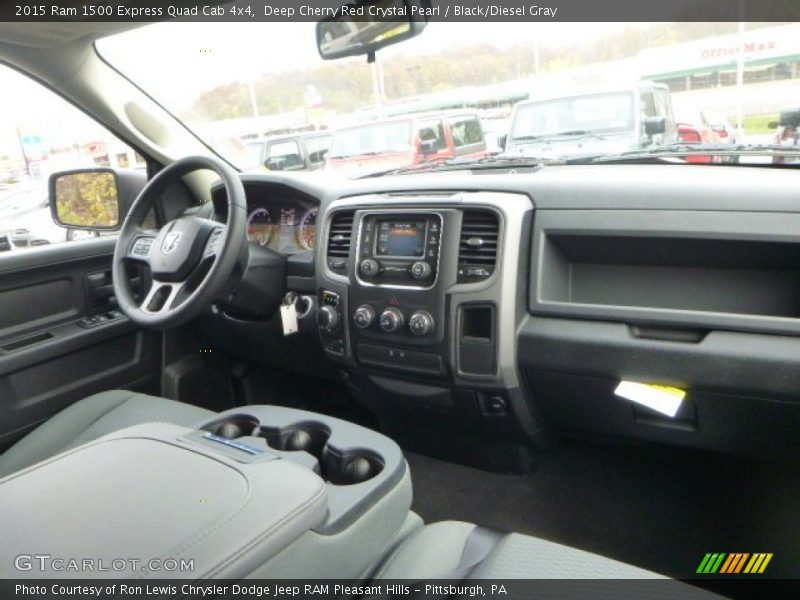 Deep Cherry Red Crystal Pearl / Black/Diesel Gray 2015 Ram 1500 Express Quad Cab 4x4
