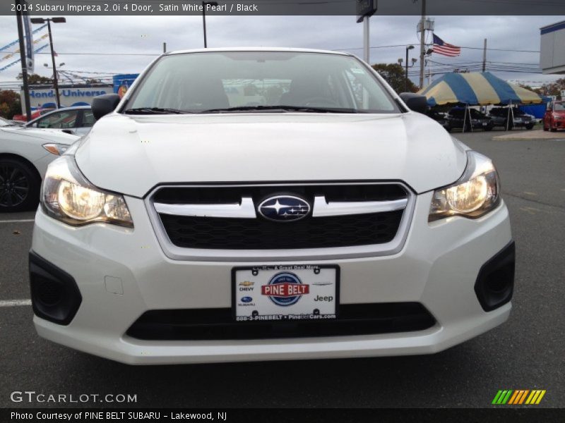 Satin White Pearl / Black 2014 Subaru Impreza 2.0i 4 Door