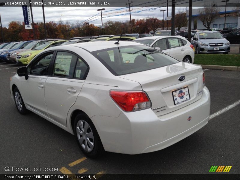 Satin White Pearl / Black 2014 Subaru Impreza 2.0i 4 Door