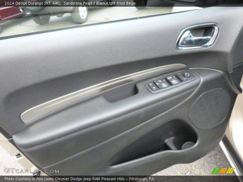 Sandstone Pearl / Black/Light Frost Beige 2014 Dodge Durango SXT AWD