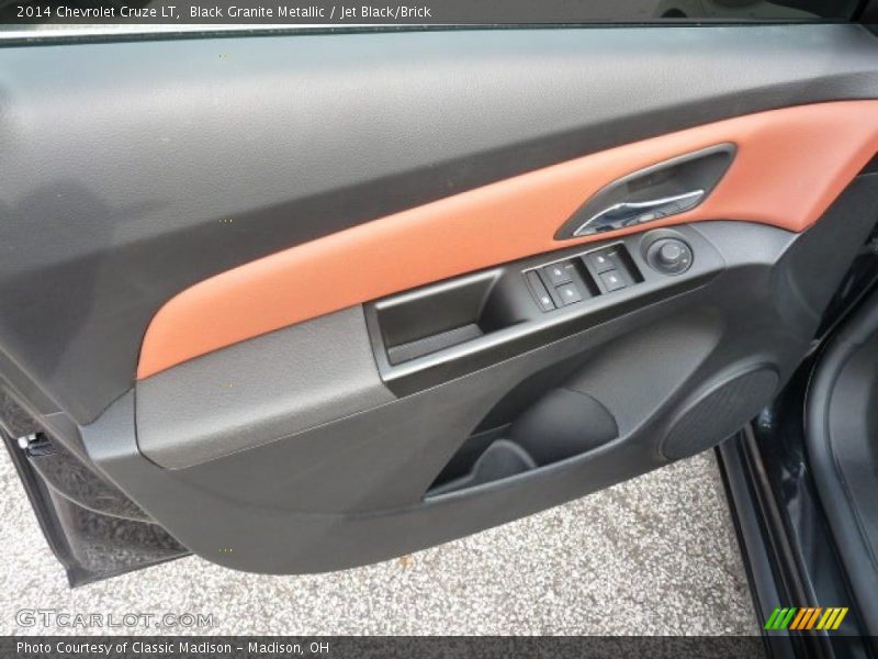Black Granite Metallic / Jet Black/Brick 2014 Chevrolet Cruze LT