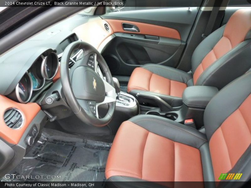 Black Granite Metallic / Jet Black/Brick 2014 Chevrolet Cruze LT