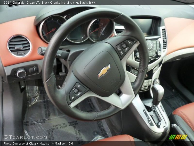 Black Granite Metallic / Jet Black/Brick 2014 Chevrolet Cruze LT