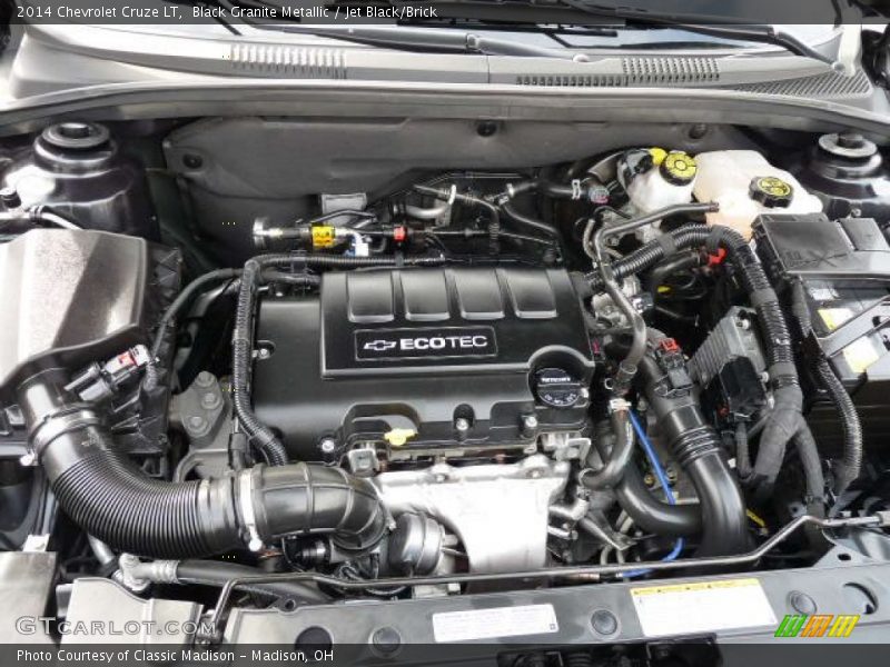 Black Granite Metallic / Jet Black/Brick 2014 Chevrolet Cruze LT