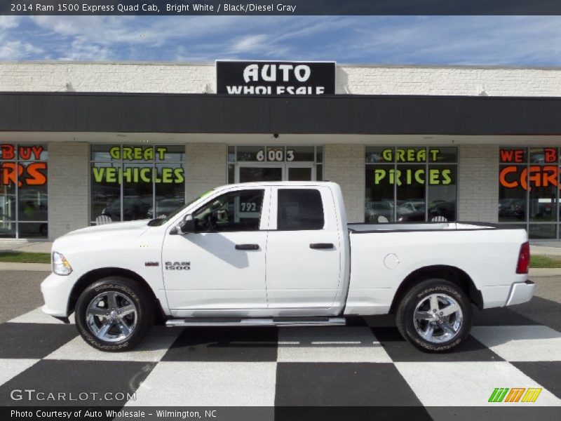 Bright White / Black/Diesel Gray 2014 Ram 1500 Express Quad Cab