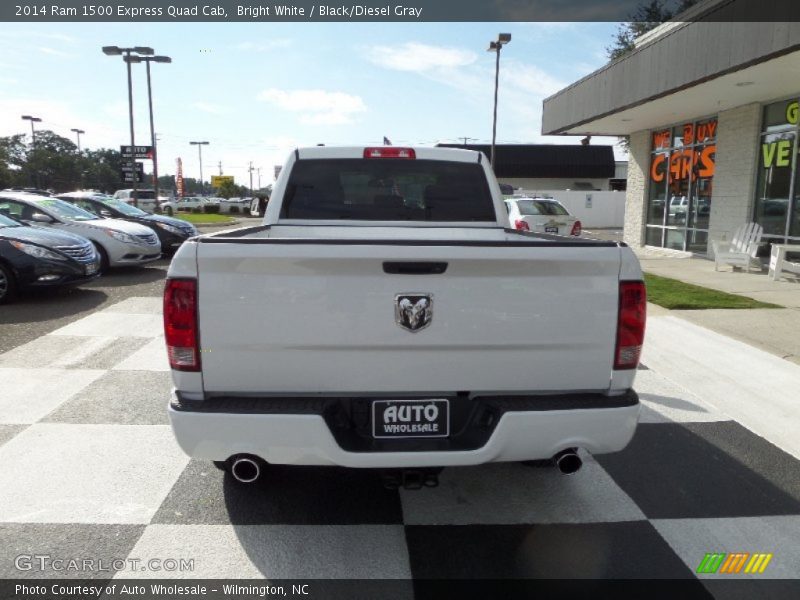Bright White / Black/Diesel Gray 2014 Ram 1500 Express Quad Cab