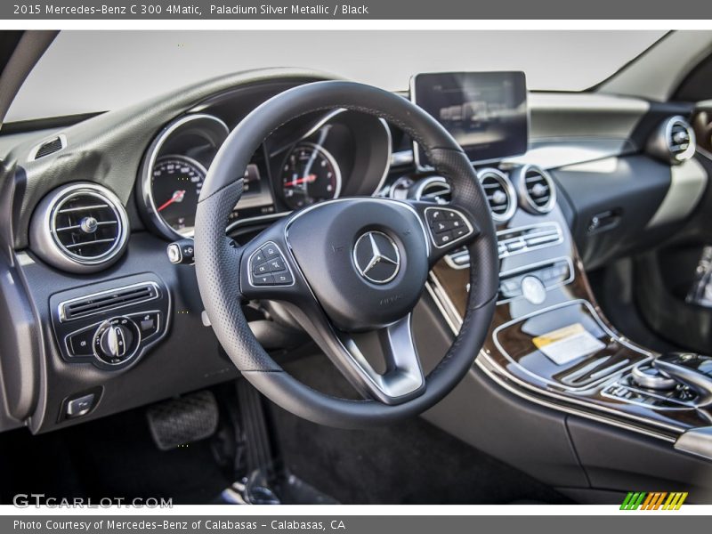 Paladium Silver Metallic / Black 2015 Mercedes-Benz C 300 4Matic