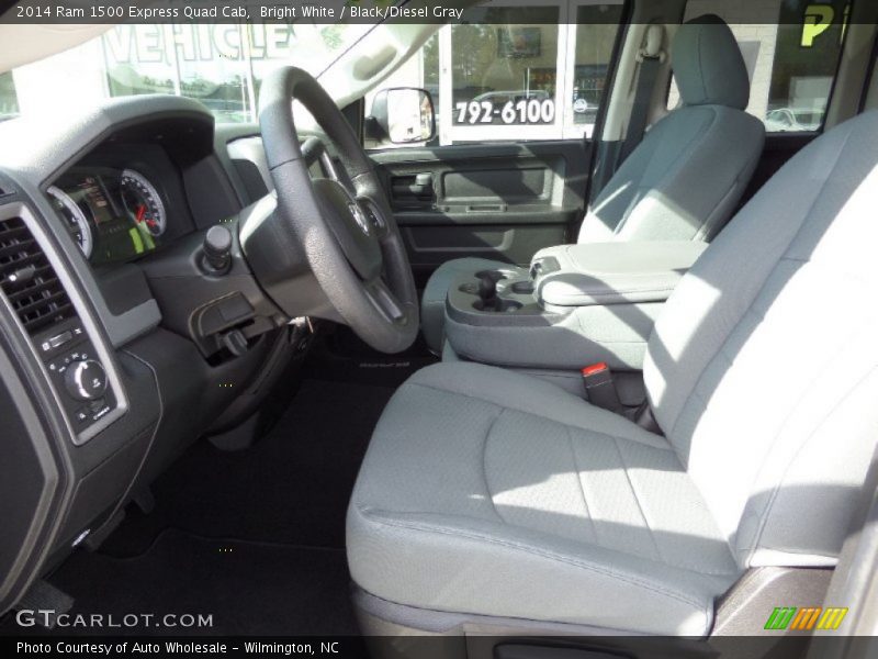 Bright White / Black/Diesel Gray 2014 Ram 1500 Express Quad Cab