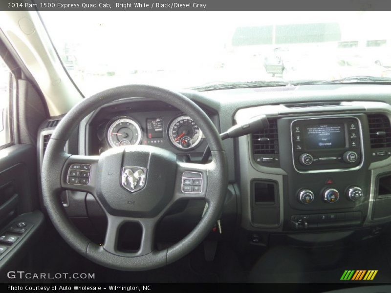 Bright White / Black/Diesel Gray 2014 Ram 1500 Express Quad Cab