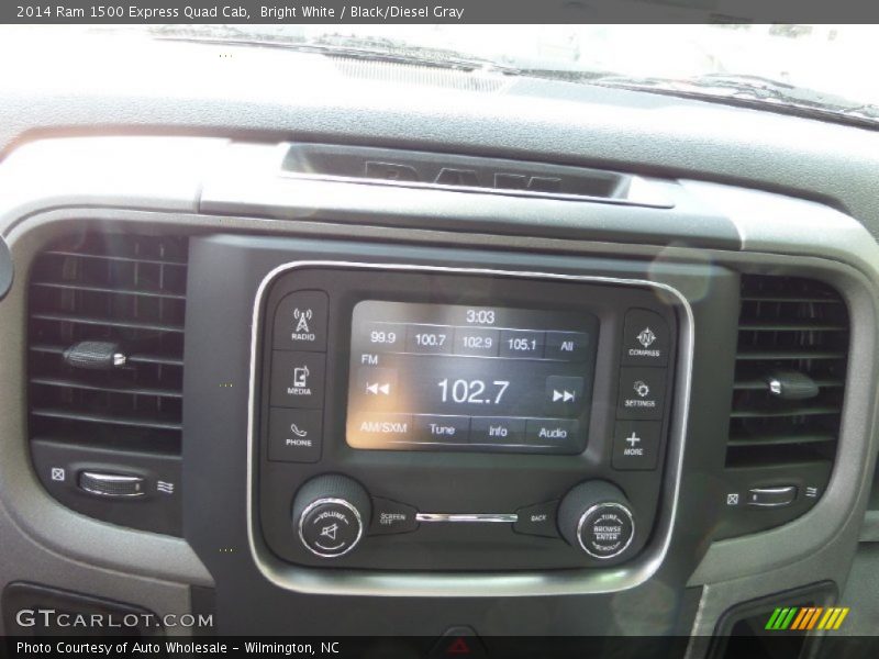 Bright White / Black/Diesel Gray 2014 Ram 1500 Express Quad Cab
