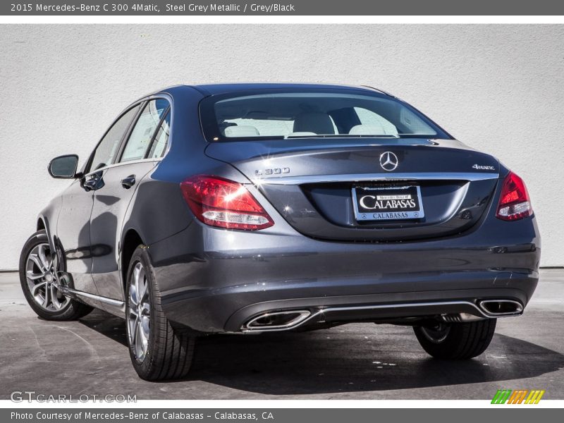 Steel Grey Metallic / Grey/Black 2015 Mercedes-Benz C 300 4Matic