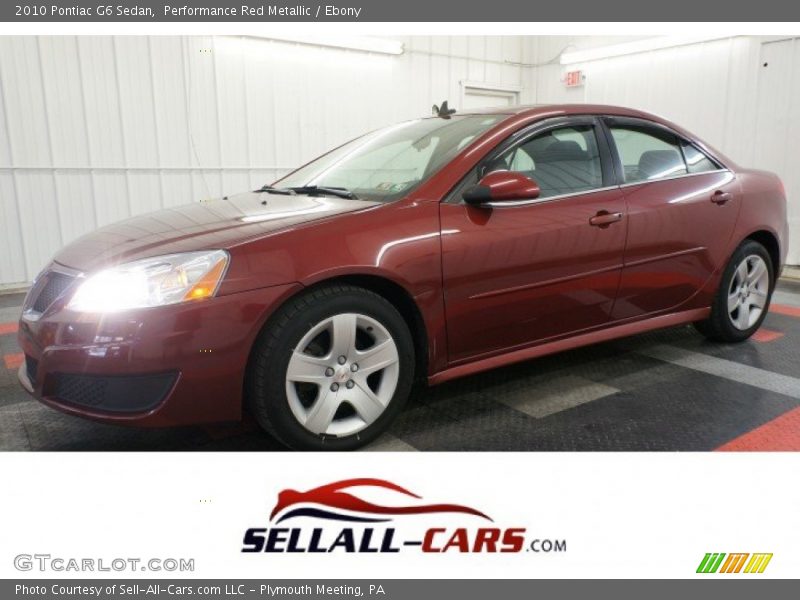 Performance Red Metallic / Ebony 2010 Pontiac G6 Sedan