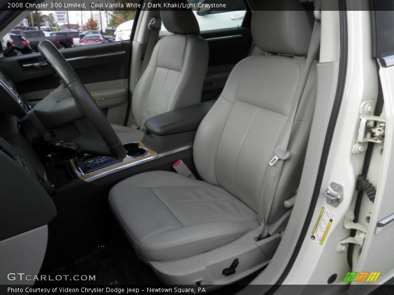 Cool Vanilla White / Dark Khaki/Light Graystone 2008 Chrysler 300 Limited