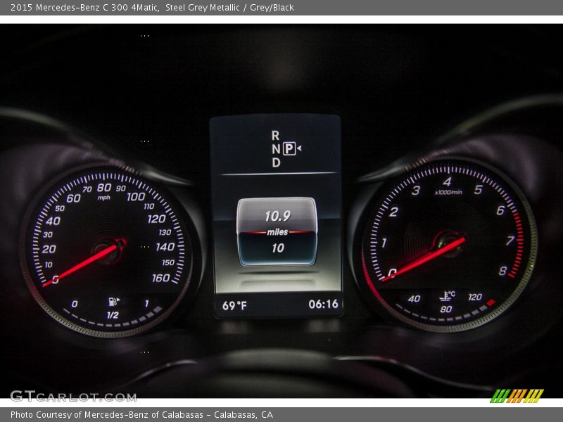 Steel Grey Metallic / Grey/Black 2015 Mercedes-Benz C 300 4Matic