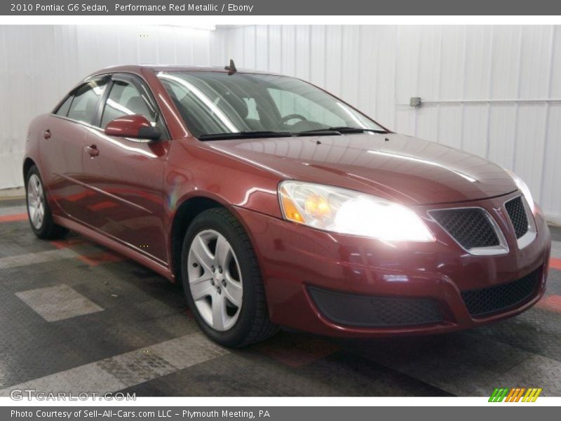 Performance Red Metallic / Ebony 2010 Pontiac G6 Sedan
