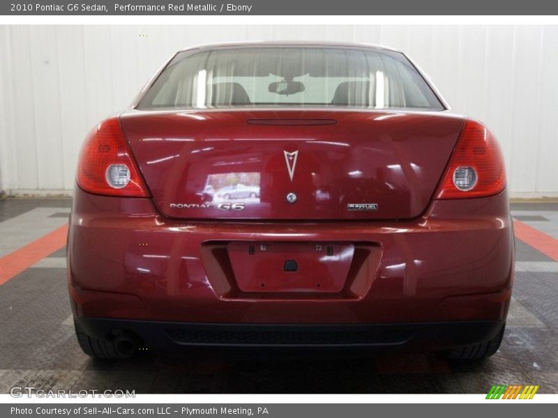 Performance Red Metallic / Ebony 2010 Pontiac G6 Sedan