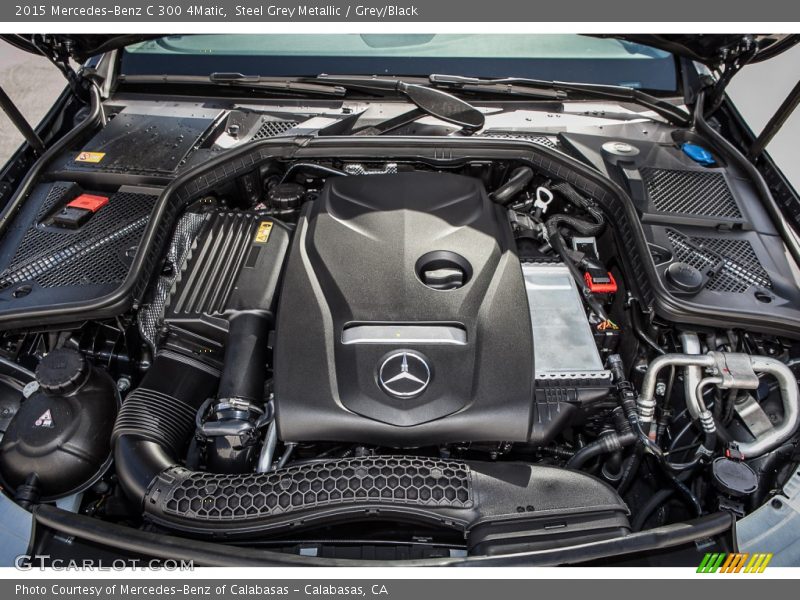 Steel Grey Metallic / Grey/Black 2015 Mercedes-Benz C 300 4Matic