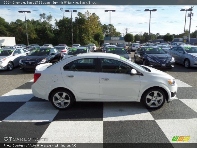 Summit White / Jet Black/Brick 2014 Chevrolet Sonic LTZ Sedan