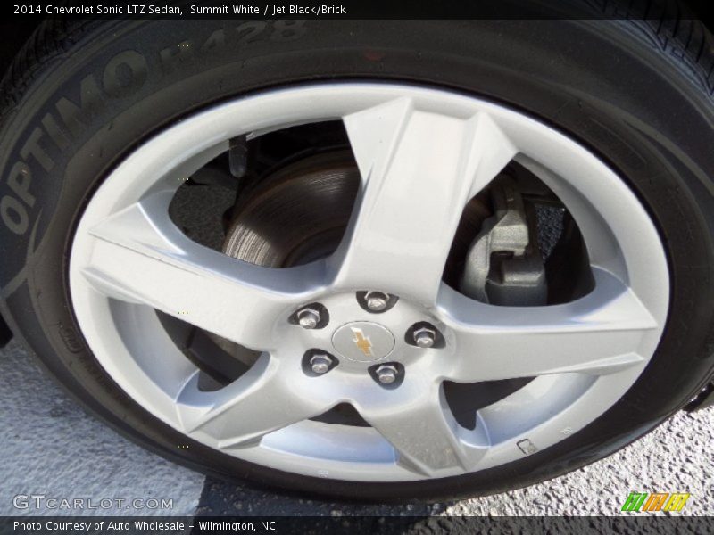 Summit White / Jet Black/Brick 2014 Chevrolet Sonic LTZ Sedan