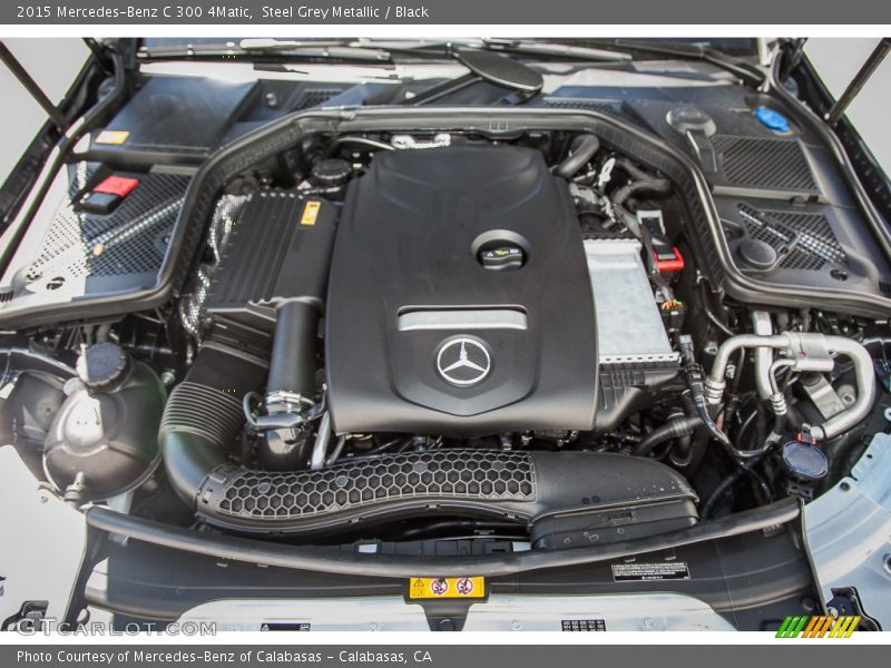 Steel Grey Metallic / Black 2015 Mercedes-Benz C 300 4Matic