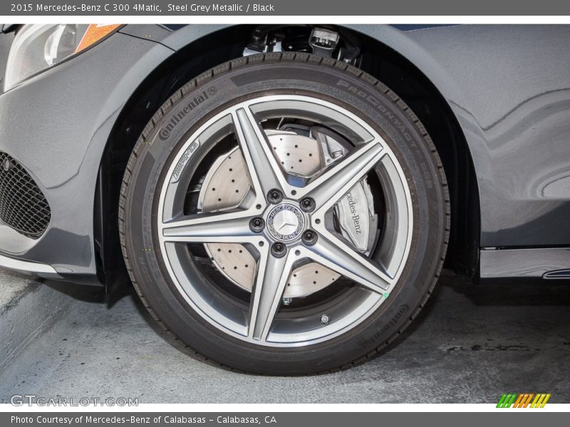 Steel Grey Metallic / Black 2015 Mercedes-Benz C 300 4Matic