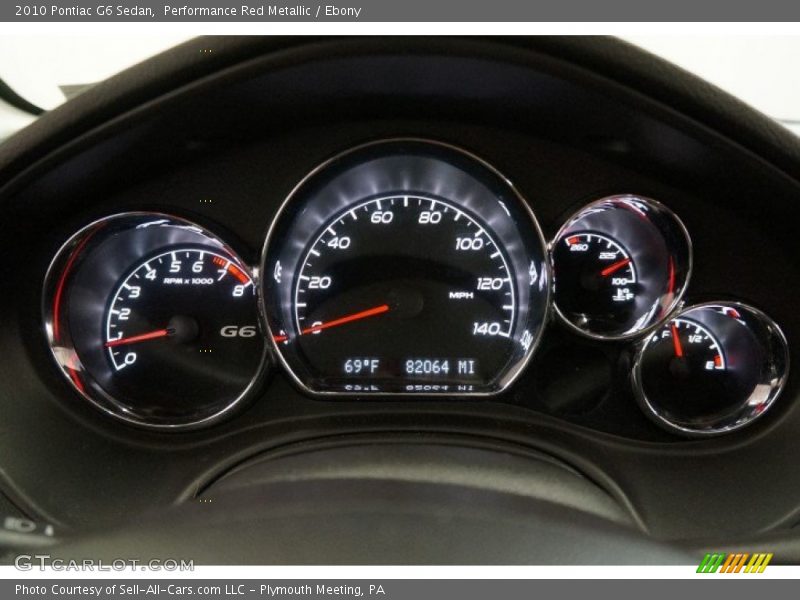 Performance Red Metallic / Ebony 2010 Pontiac G6 Sedan