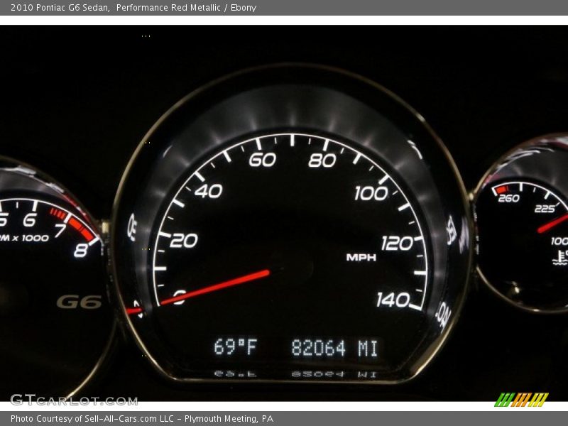 Performance Red Metallic / Ebony 2010 Pontiac G6 Sedan