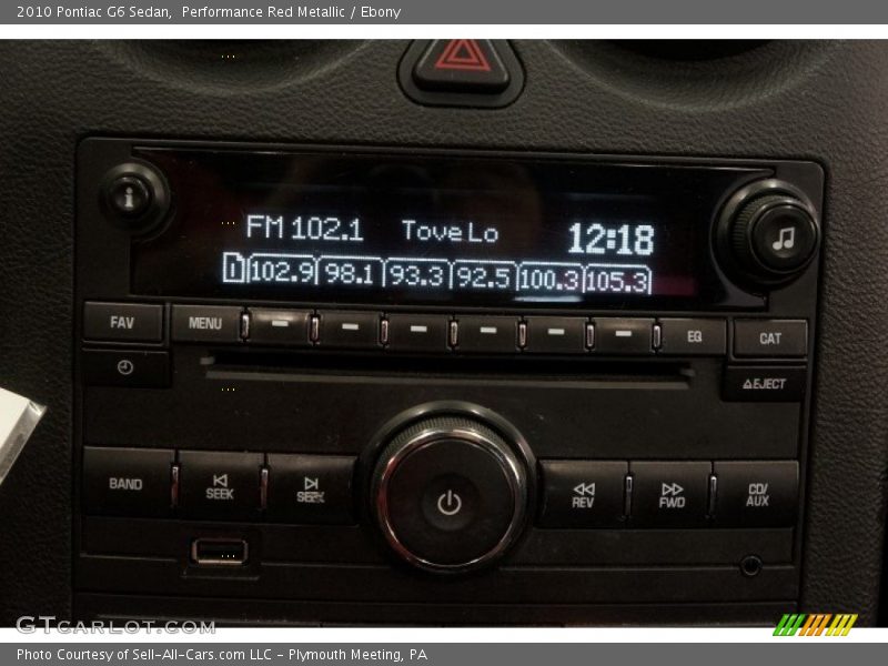 Performance Red Metallic / Ebony 2010 Pontiac G6 Sedan