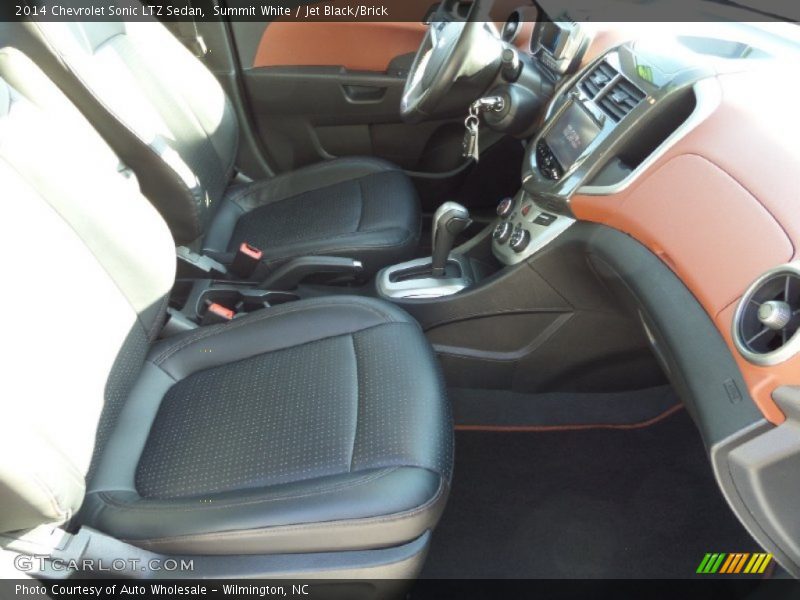 Summit White / Jet Black/Brick 2014 Chevrolet Sonic LTZ Sedan