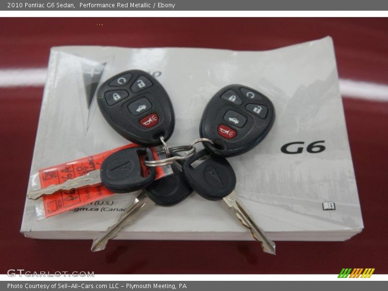 Performance Red Metallic / Ebony 2010 Pontiac G6 Sedan