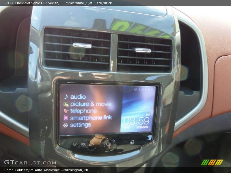 Summit White / Jet Black/Brick 2014 Chevrolet Sonic LTZ Sedan
