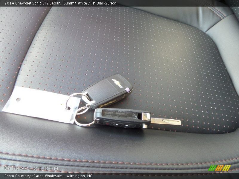 Summit White / Jet Black/Brick 2014 Chevrolet Sonic LTZ Sedan