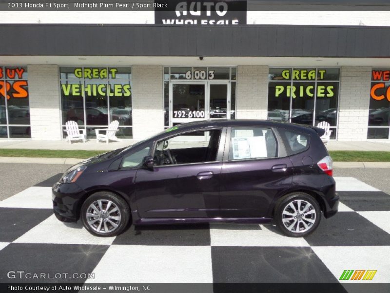 Midnight Plum Pearl / Sport Black 2013 Honda Fit Sport