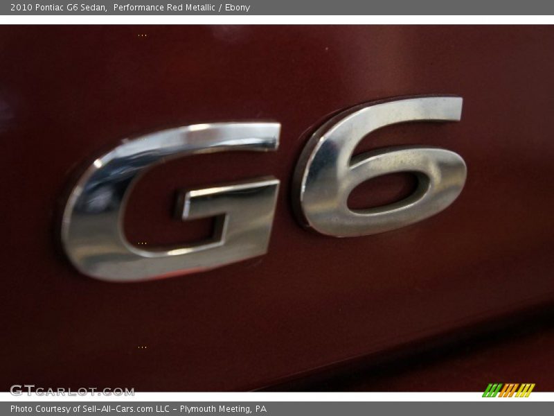 Performance Red Metallic / Ebony 2010 Pontiac G6 Sedan