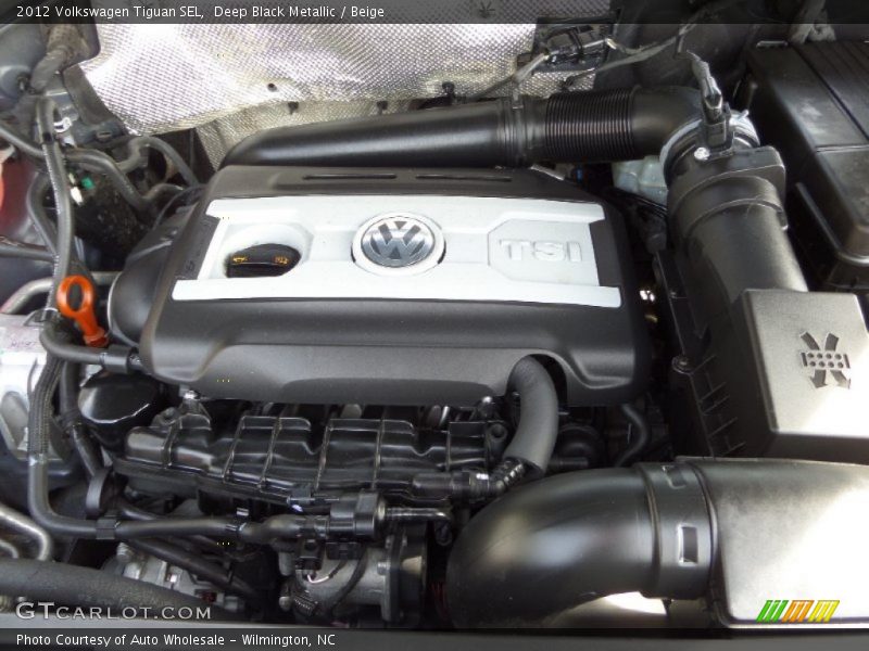 Deep Black Metallic / Beige 2012 Volkswagen Tiguan SEL
